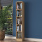 Bookcase natural pakoworld walnut-white 30x25x170 cm