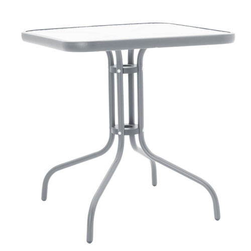 Garden dining set 3pcs Watson-Calan pakoworld metal black-textilene grey 70x70x70cm