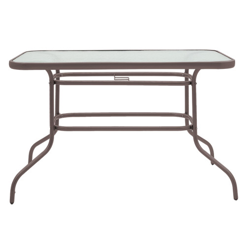 Valor pakoworld table metal brown-glass 110x365x70cm