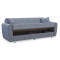 3 seater sofa-bed Devoted pakoworld fabric grey 210x75x80cm