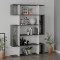 Bookcase MITO pakoworld in antique white-grey colour 108.5x25.5x161cm