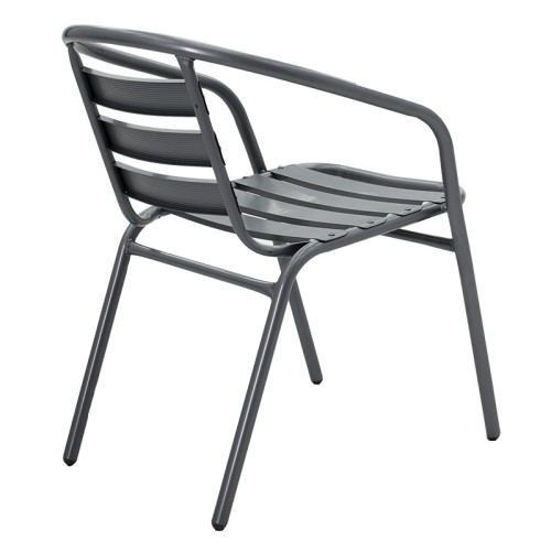 Garden chair Tade pakoworld metal in dark gray color