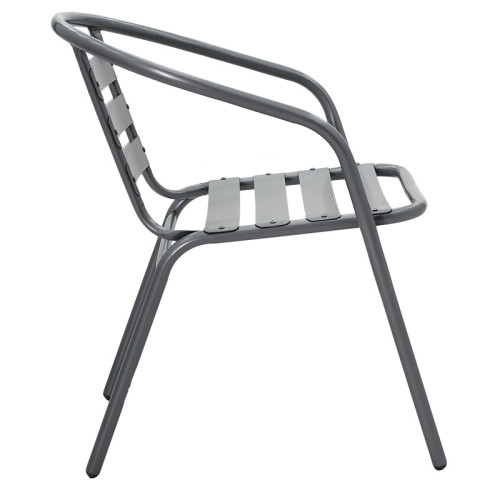 Garden chair Tade pakoworld metal in dark gray color