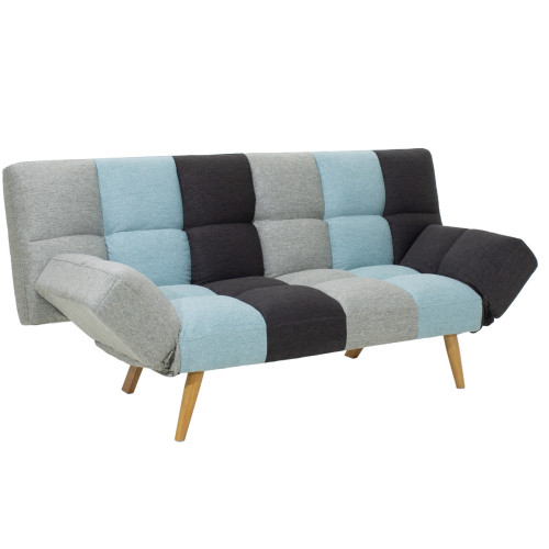 3 seater sofa-bed Freddo fabric multicolored 182x81x84 cm