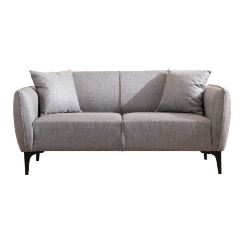 2 seater sofa PWF-0565 pakoworld fabric grey 180x95x67cm