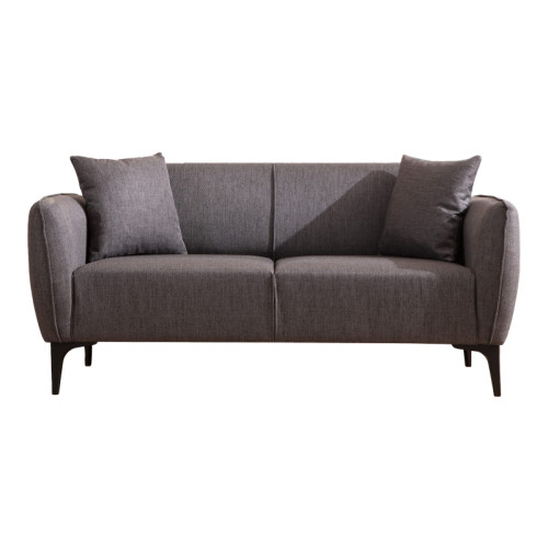 2 seater sofa PWF-0565 pakoworld fabric anthracite 180x95x67cm