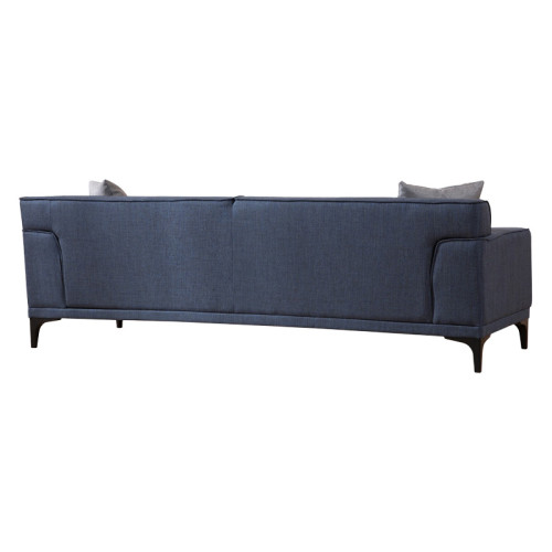3 seater sofa PWF-0566 pakoworld fabric blue 212x69x86cm