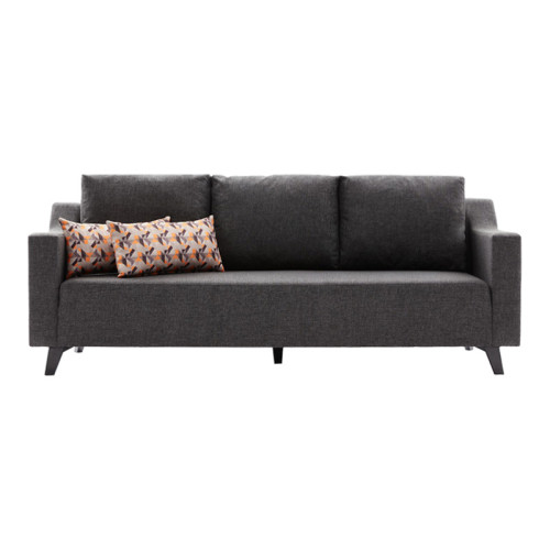 3 seater sofa-bed PWF-0592 pakoworld fabric anthracite 230x90x74cm