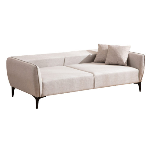 3 seater sofa PWF-0565 pakoworld fabric off white 220x95x67cm