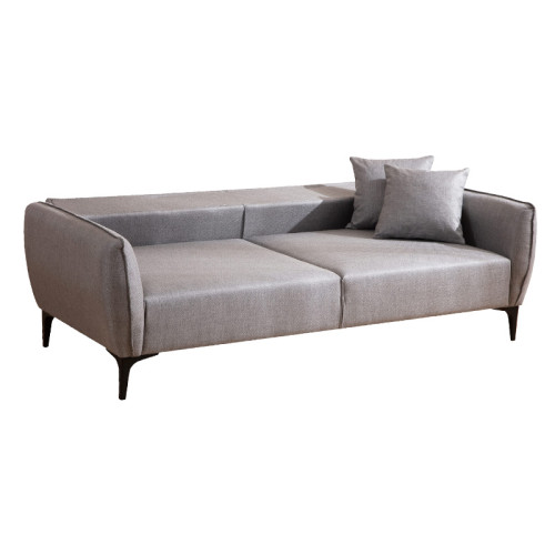 3 seater sofa PWF-0565 pakoworld fabric grey 220x95x67cm