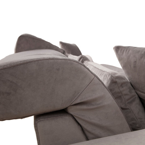 2 seater sofa PWF-0575 pakoworld fabric grey 185x100x92cm