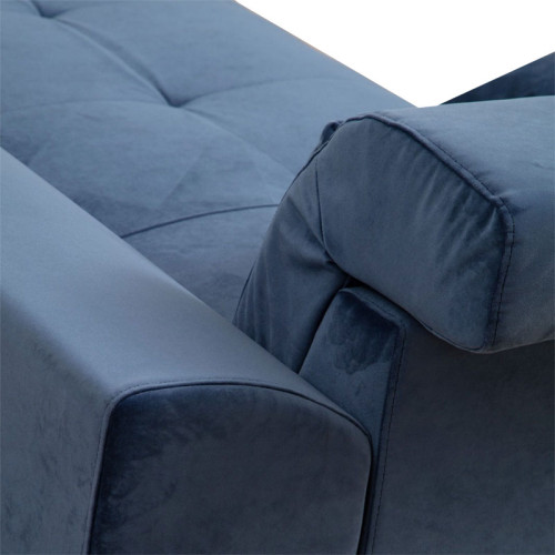 2 seater sofa PWF-0575 pakoworld fabric blue 185x100x92cm