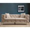 2 seater Chesterfield type sofa PWF-0579 pakoworld fabric ecru 197x90x73cm