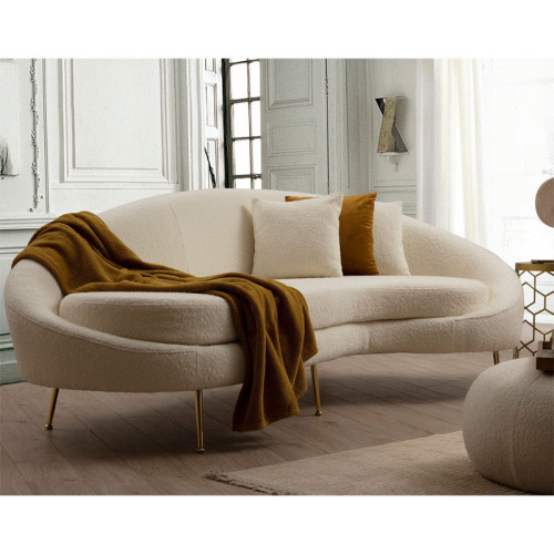3 seater sofa PWF-0589 pakoworld fabric cream 255x120x85cm