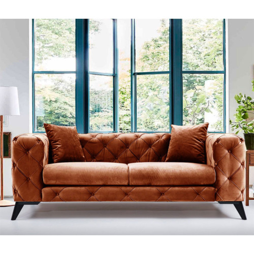 2 seater sofa PWF-0579 pakoworld fabric tile 197x90x73cm