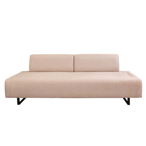 3 seater sofa with side table PWF-0595 fabric beige 220x90x80cm DIOMMI 071-001346