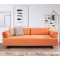 3 seater sofa with side table PWF-0595 pakoworld fabric orange 220x90x80cm