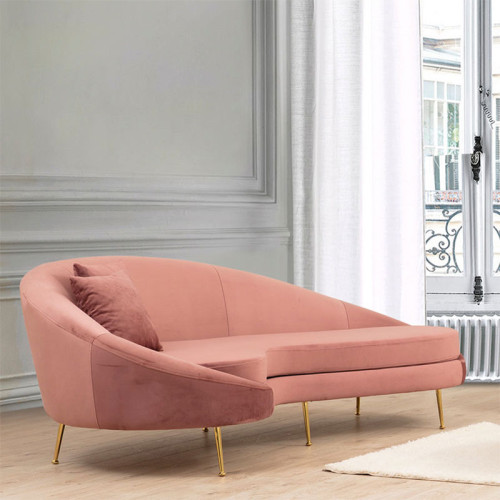 3 seater sofa PWF-0574 pakoworld right corner abric pink 255x120x85cm