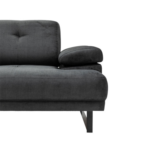 2 seater sofa PWF-0586 pakoworld fabric anthracite 199x99x83cm
