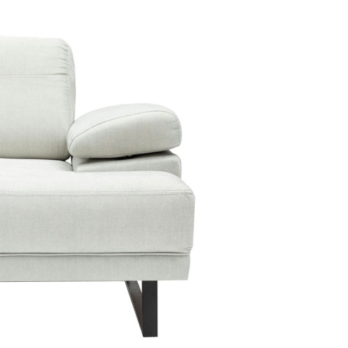 2 seater sofa PWF-0586 pakoworld fabric white 199x99x83cm