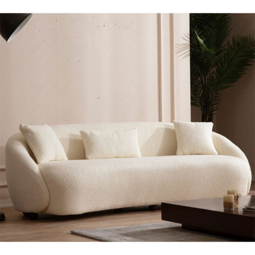 3 seater sofa PWF-0597 pakoworld fabric cream 230x94x75cm
