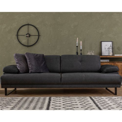 3 seater sofa PWF-0586 pakoworld fabric anthracite 239x99x83cm