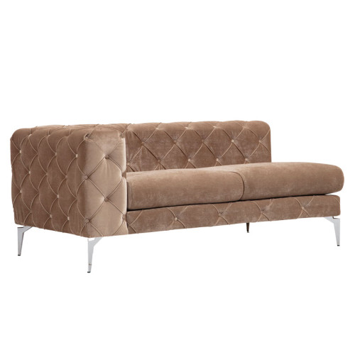 4 seater sofa PWF-0579 pakoworld Chesterfield type fabric beige 344x90x72cm