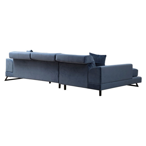 Corner sofa PWF-0575 right corner fabric blue 308/190x92cm DIOMMI 071-001413