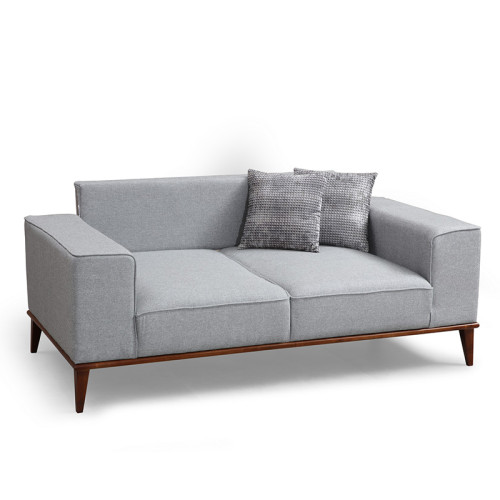 2-seater sofa PWF-0504 pakoworld gray-walnut fabric 184x91x85cm