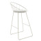 Seth bar stool white metal wire with white pvc cushion