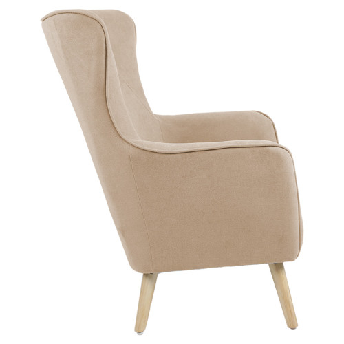 Armchair Incisive velvet beige color-natural 72x89x105cm
