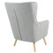 Armchair Incisive velvet light blue color-natural 72x89x105cm