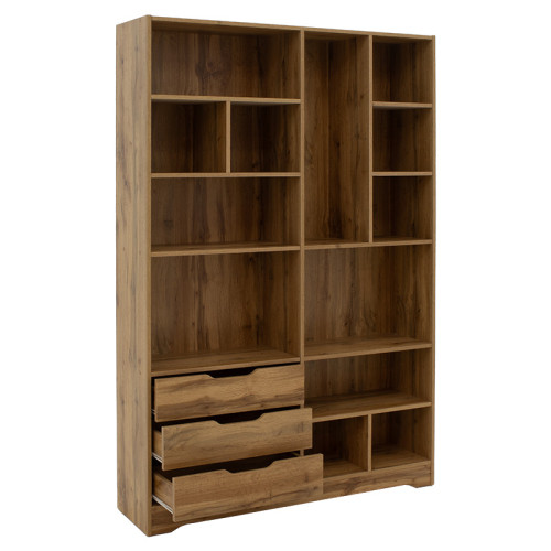 Bookcase Lucinda  pakoworld sonoma 120x29.8x180.5cm