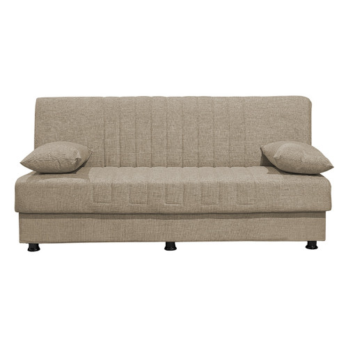 3 seater sofa-bed Romina  fabric beige 190x90x80cm