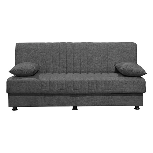 3 seater sofa-bed Romina fabric dark grey 190x90x80cm