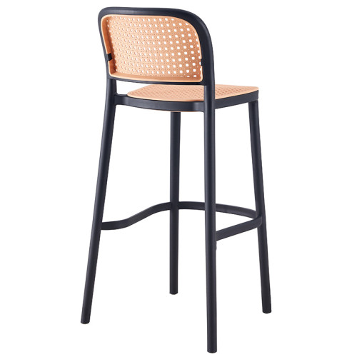 Bar stool Juniper with UV protection PP beige-black 51x52x102.5cm
