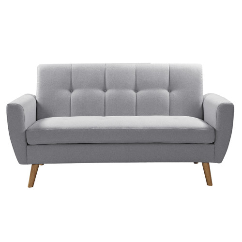 2 seater sofa Decency pakoworld fabric grey149x75x86 cm