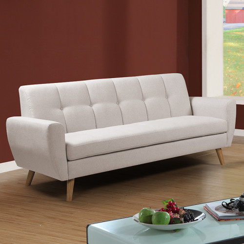 3 seater sofa Decency pakoworld fabric beige 203x75x86 cm