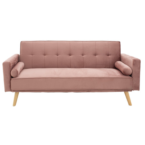 3 seater sofa-bed Success pakoworld velvet rotten apple 190x80x84 cm
