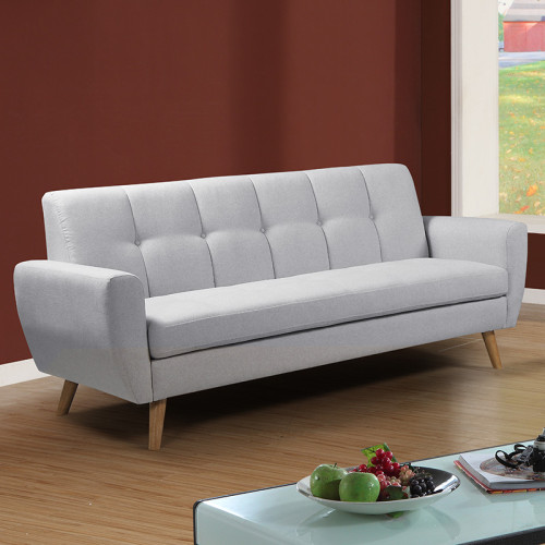 3 seater sofa Decency pakoworld fabric grey 203x75x86 cm