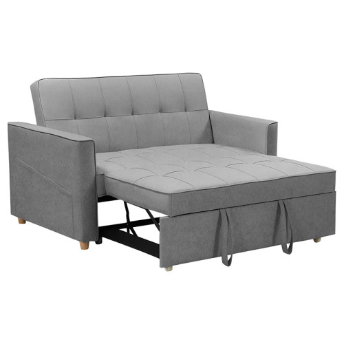 2 seater sofa-bed Commit pakoworld fabric anthracite 142x93x90 cm