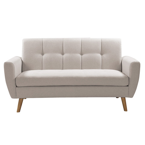 2 seater sofa Decency pakoworld fabric beige 149x75x86 cm