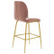 Bar Stool Impel metal golden legs-velvet rotten apple