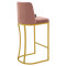 Bar Stool Impartial metal golden legs-velvet rotten apple 106 cm high