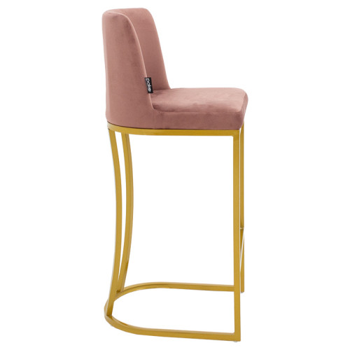 Bar Stool Impartial metal golden legs-velvet rotten apple 106 cm high