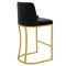 Bar Stool Impartial I metal golden legs-velvet black 95 cm high