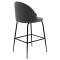 Bar Stool Kudos metal black legs-velve dark grey