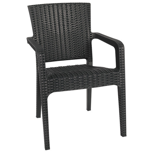 Garden dining set Groovy-Halcyon pakoworld set 3pieces PP dark grey 80x80x74,5cm
