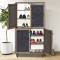 Shoe cabinet Ronan pakoworld walnut so 70.5x35x122cm