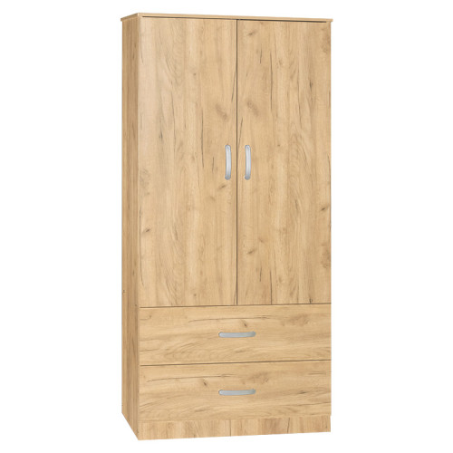 2 door wardrope and cabinet Zelia 79x42x180cm DIOMMI 249-000045